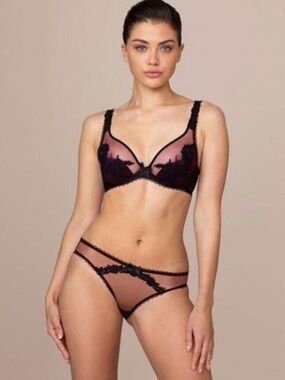Agent Provocateur | NWT Lianne Lace Bra & Brief SET | 34C/AP2 | Burgundy/Black